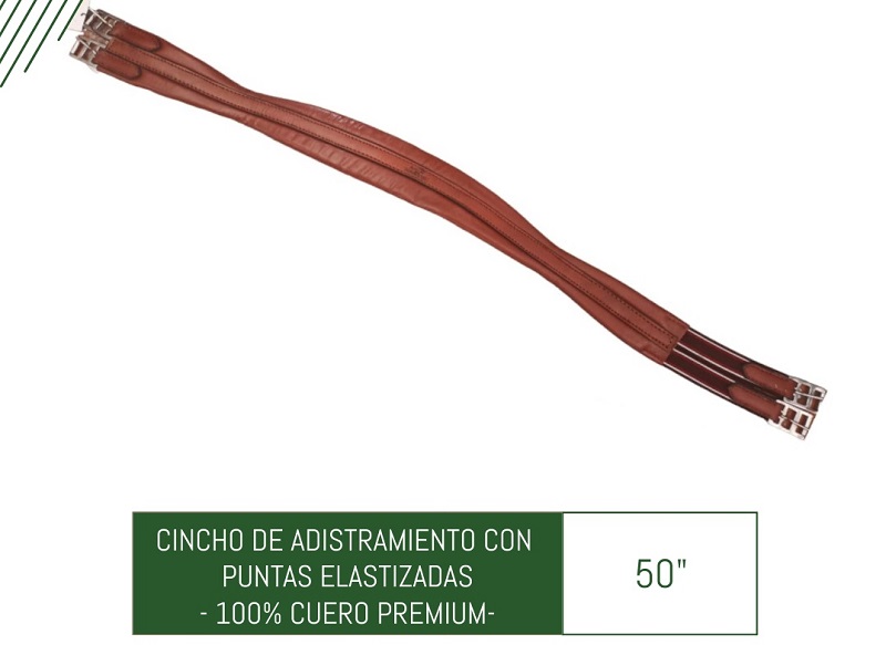 CINCHAS DE ADISTRAMIENTO DE CUERO CON ELASTICO 50"