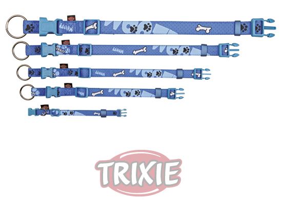 COLLAR MODERN ART WOOF TRIXIE S-M AZUL