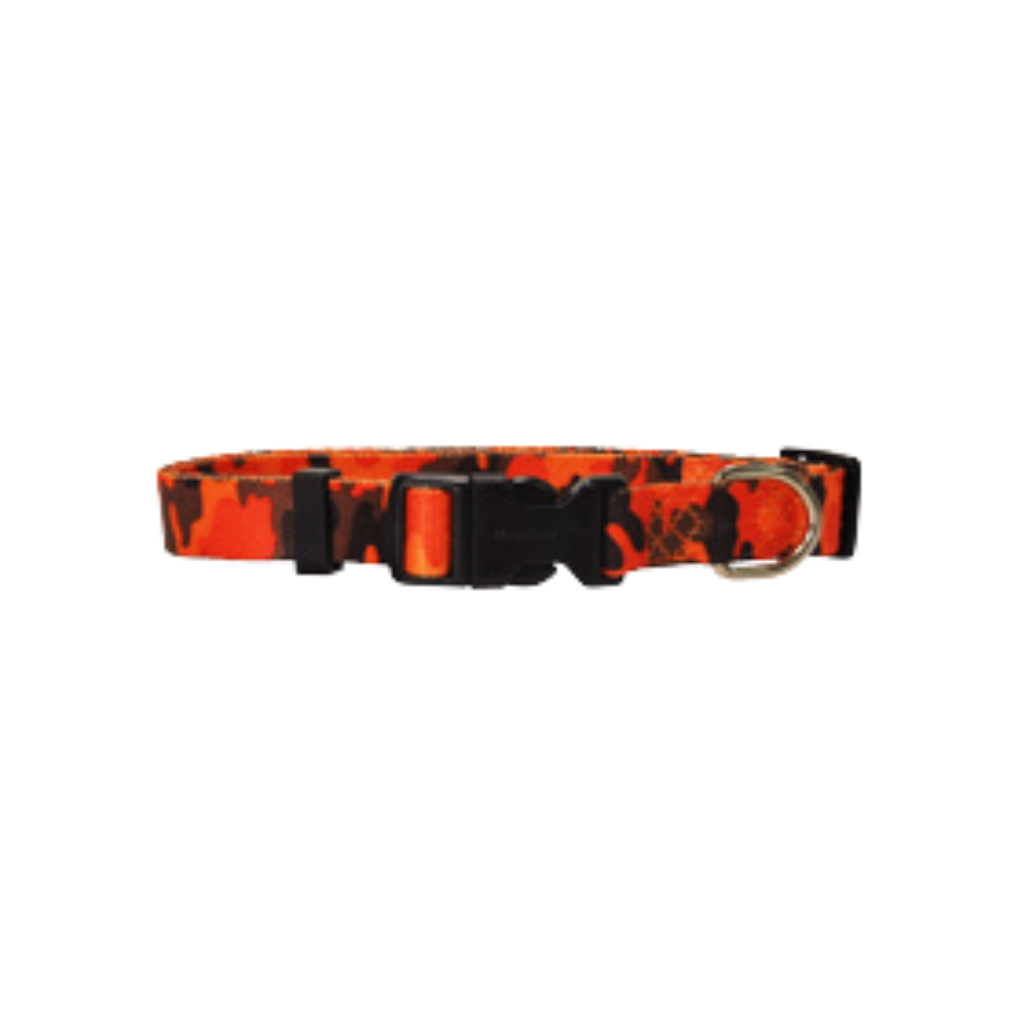 COLLAR PARA PERRO VALHOMA CAMUFLAGEADO NARANJA