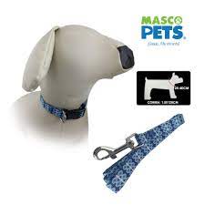 COLLAR Y CORREA PARA PERRO CUADROS MASCO PETS