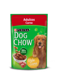 ALIMENTO HUMEDO PARA PERRO DOG CHOW ADULTO CARNE 100 GRS