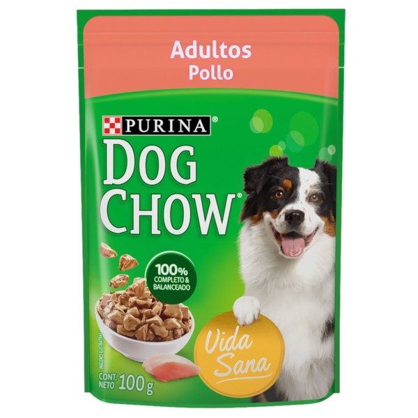 DOG CHOW ALIMENTO HUMEDO ADULTO POLLO POUCH 100 GR