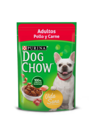 ALIMENTO HUMEDO PARA PERRO DOG CHOW ADULTO POLLO Y CARNE 100 GRS