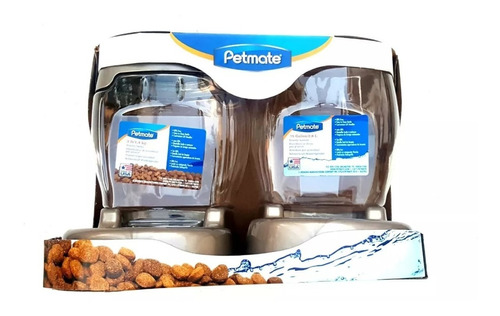 DUO DISPENSADOR DE COMIDA Y AGUA PETMATE