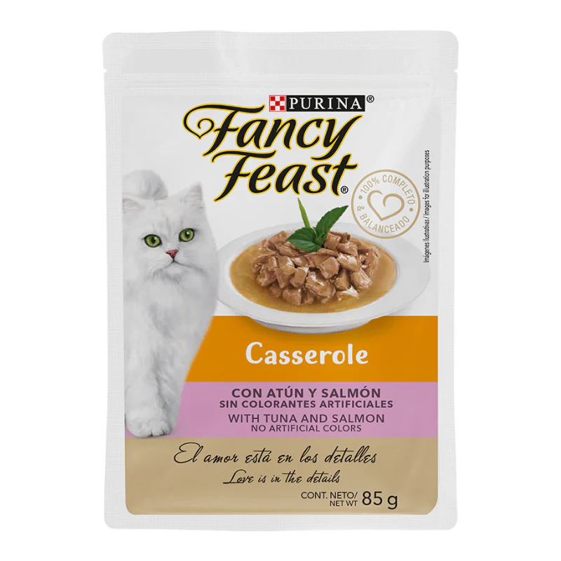 FANCY FEAST POUCH ATUN Y SALMON 85 GR