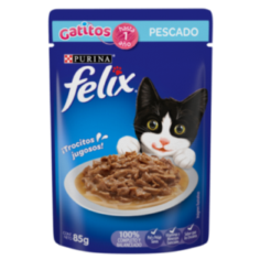 ALIMENTO HUMEDO PARA GATO FELIX GATITOS PESCADO 