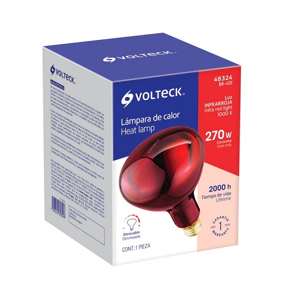 FOCO PARA LAMPARA DE CALOR ROJA 270W VOLTECK