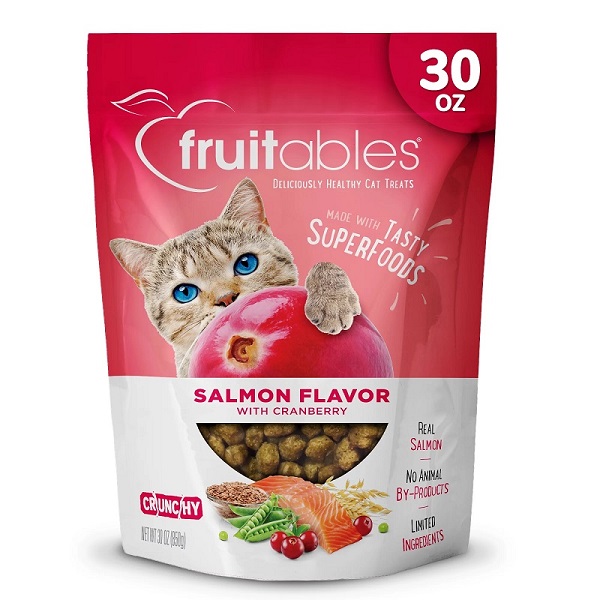 FRUITABLES CAT TREATS SALMON WITH CRANBERRY 2.5 ONZ