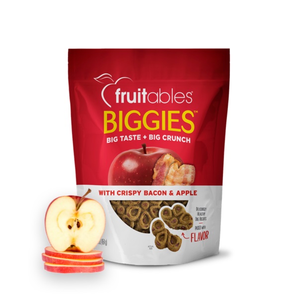 FRUITABLES DOG TREAT BIGGIES BACON & APPLE