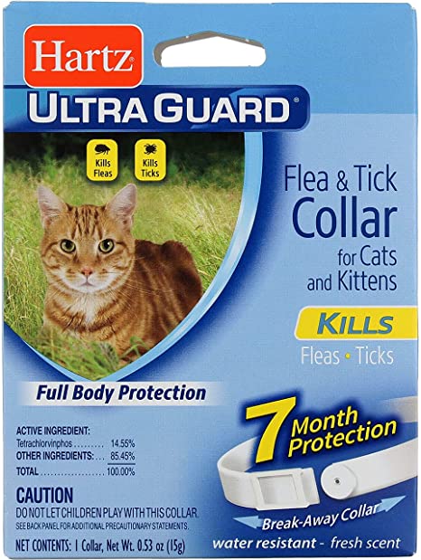 COLLAR ANTIPULGAS HARTZ ULTRA PARA GATOS BLANCO