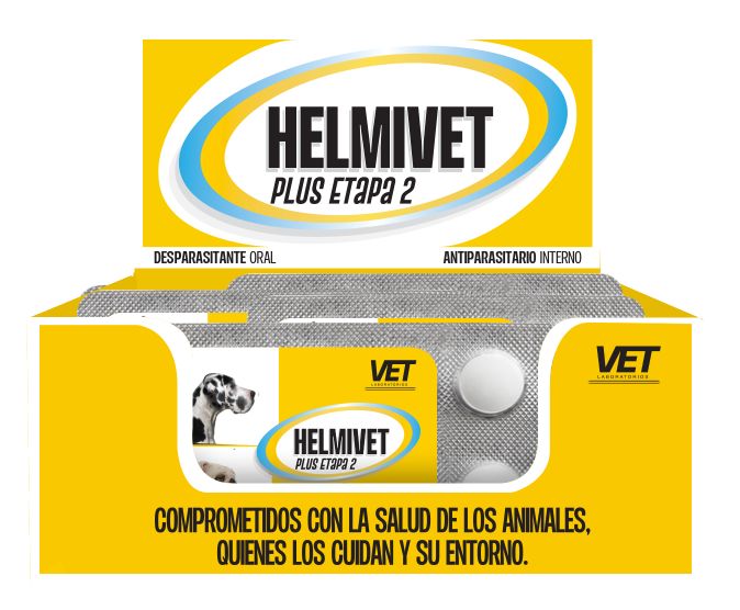 DESPARASITANTE HELMIVET PLUS ETAPA 2 BLISTER DE 2 TABLETAS