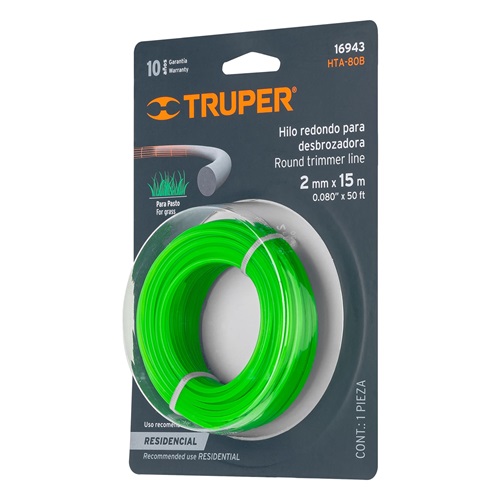 HILO TRUPER PARA CHAPEADORA ROLLITO VERDE 2MM*15M