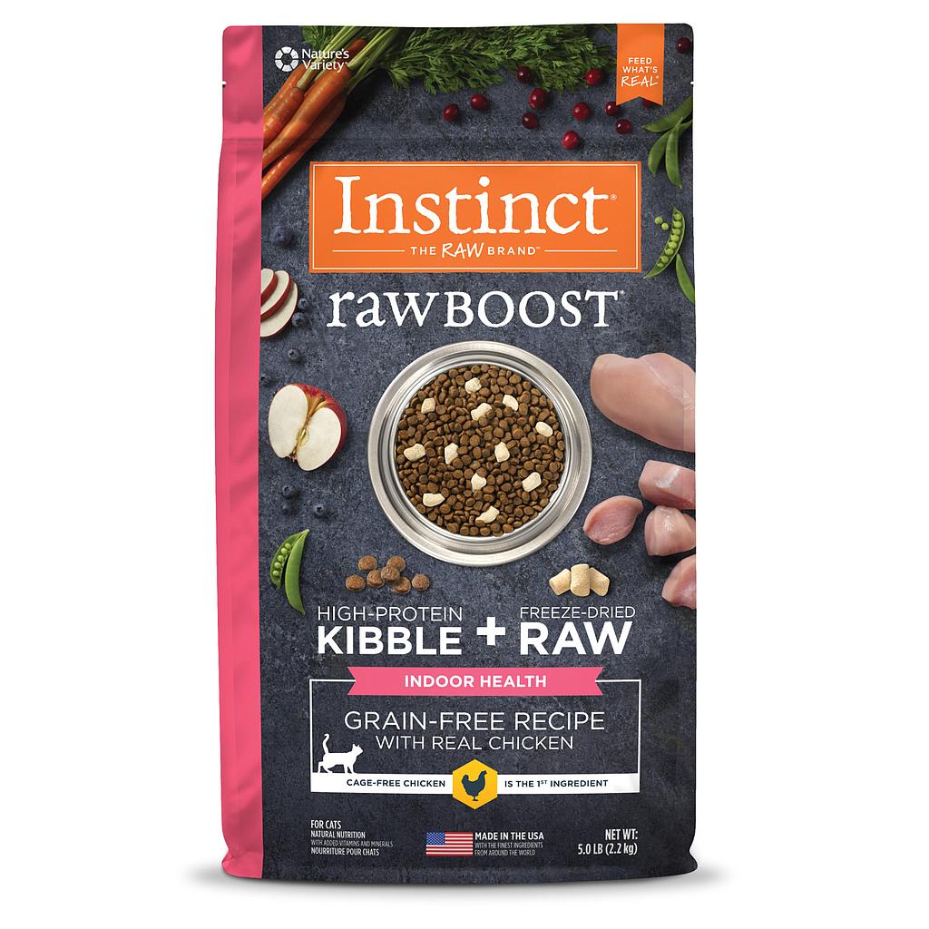 CONCENTRADO PARA GATO INSTINCT RAW BOOST GRAIN FREE CHICKEN INDOOR 5 LIBRAS