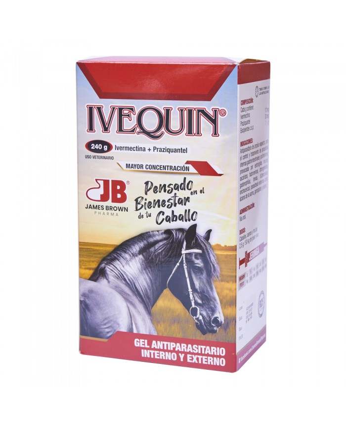 DESPARASITANTE IVEQUIN PASTA ORAL PARA EQUINOS 250 GR 