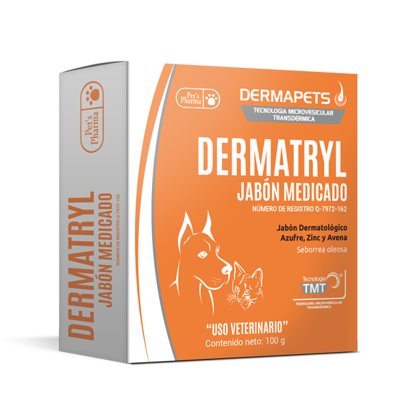 JABON DERMAPETS DERMATRYL MEDICADO-100 GRS