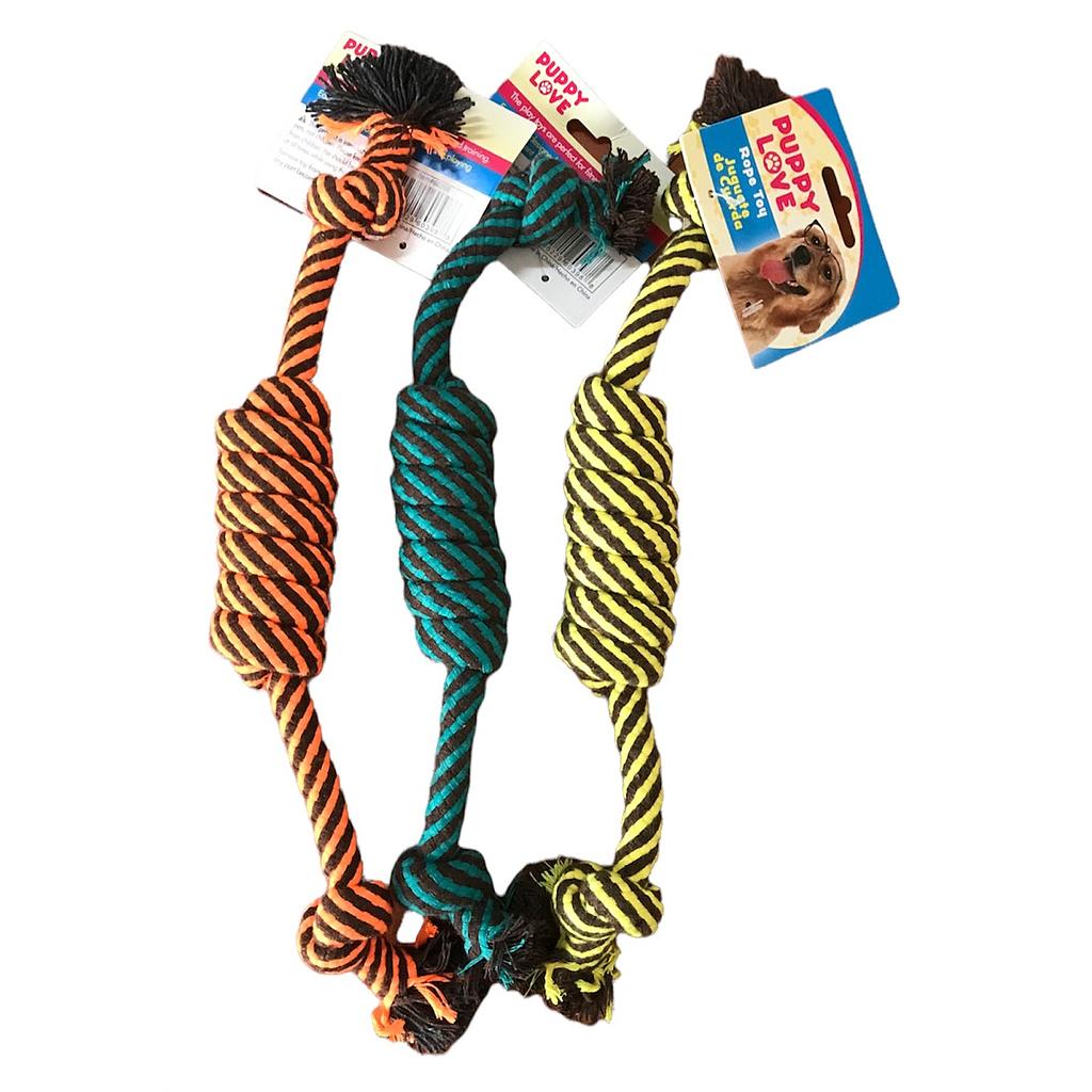 JUGUETE DE CUERDA NUDOS, VARIOS COLORES 