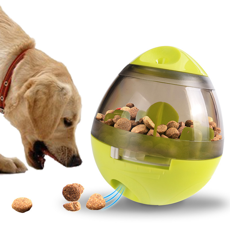 JUGUETE PARA PERRO INTERACTIVO CON DISPENSADOR DE ALIMENTO COLOR ROSA Y VERDE