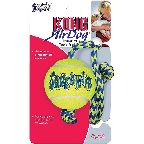 KONG SQUEAKAIR BALL W/ROPE MD