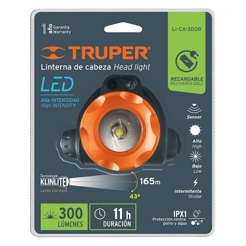 LINTERNA DE LED RECARGABLE TRUPER 290 LUMENES