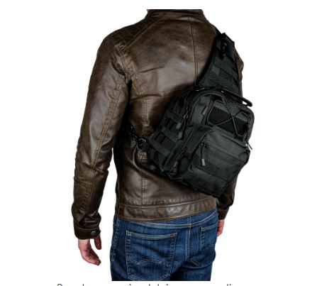 [67022] MOCHILA TACTICA NEGRA DE HOMBRO TRUPER