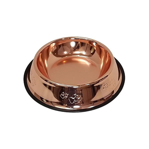 [2019-15615] PLATO  PARA MASCOTA ROSE GOLD ACERO INOXIDABLE 