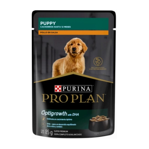 [P4505] ALIMENTO HUMEDO PARA PERRO PRO PLAN CACHORRO POLLO EN SALSA 