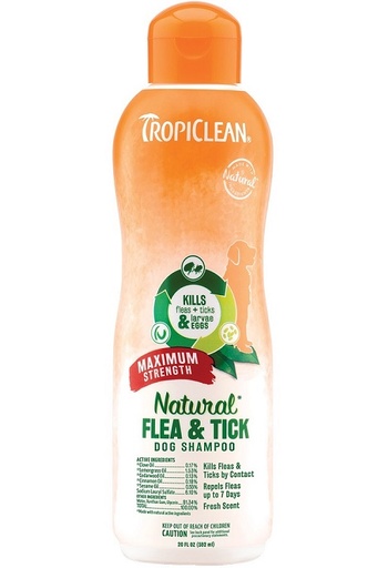 [520257] TROPICLEAN SHAMPOO NATURAL FLEA & TICK 592ml