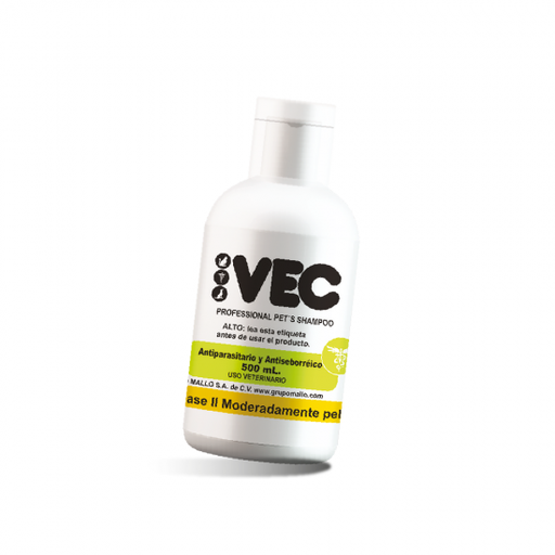 SHAMPOO VEC PROFESIONAL ANTIPARASITARIO Y ANTISEBORREICO 500 ML