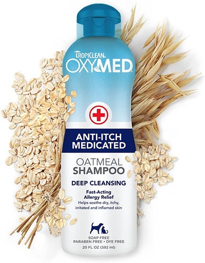 [500332] TROPICLEAN OXYMED  SHAMPOO ANTI ITCH MEDICATED OATMEAL 12 OZ