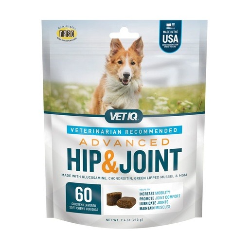 VET IQ HIP & JOINT ADVANCE 7.4 ONZ 60 SOFT CHEWS