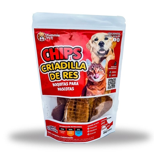 YUMMIE PETS CHIPS DE CRIADILLA DE RES 50 GRS