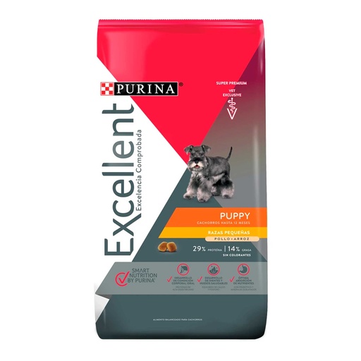 [E3755] CONCENTRADO PARA PERRO EXCELLENT CACHORRO RAZA PEQUEÑA 3.5 KG