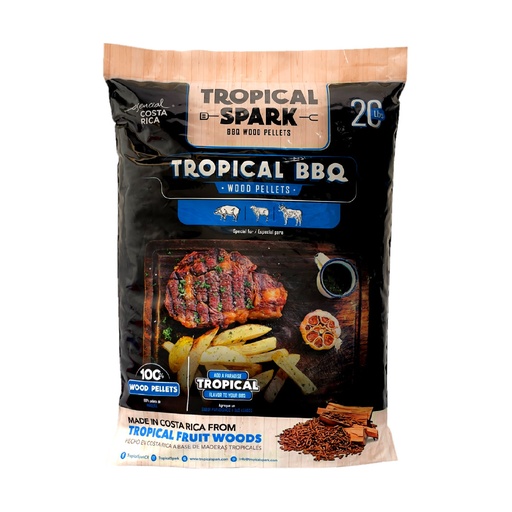 TROPICAL SPARK PELLETS AHUMADORES AROMATICAS DE MADERA 20 LBS