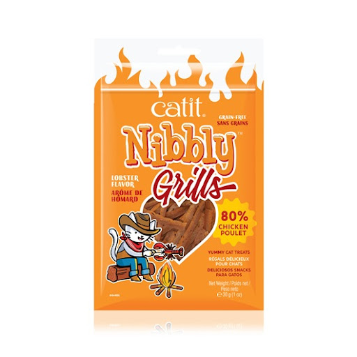 [44486] CATIT NIBBLY GRILLS CHICKEN AND LOBSTER 30 GRS