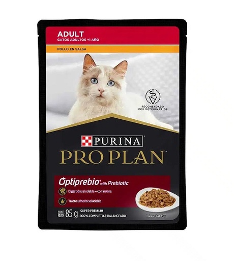 ALIMENTO HUMEDO PARA GATO PRO PLAN GATO ADULTO POLLO 85 GRS 