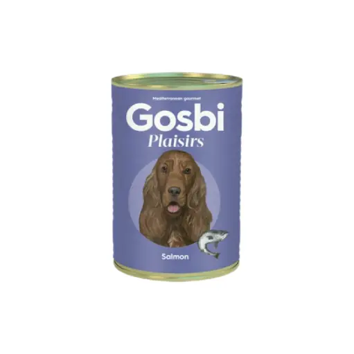 [71365] ALIMENTO HUMEDO PARA PERRO GOSBI PLAISIRS SALMON 400 GRS