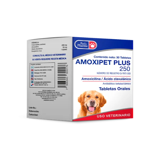 [PET174] AMOXIPET PLUS 250 MG- CAJA 30 UNIDADES