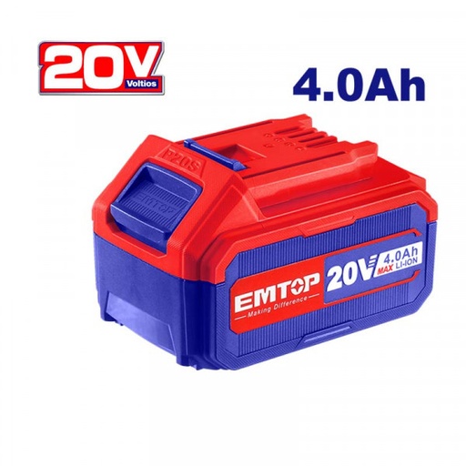 [EBPK20021] BATERIA EMTOP 20 VOLTIOS 4 AH EMTOP