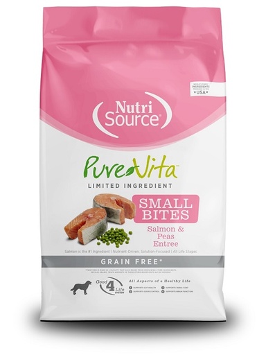 CONCENTRADO PARA PERRO NUTRISOURCE SMALL BITES PURE VITA SALMON & PEAS