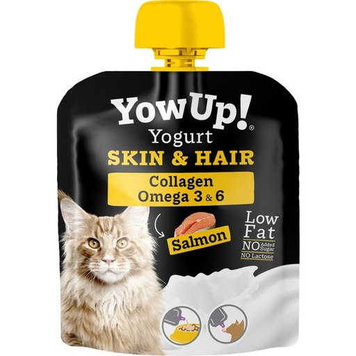 YOGURT NATURAL PIEL Y PELO PARA GATOS 85 GRS 