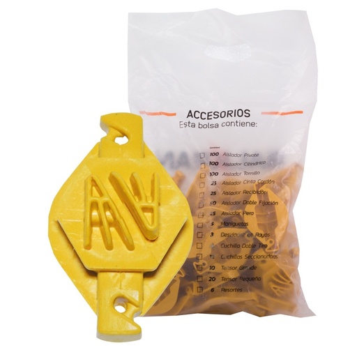 AISLADOR PARA POSTE TIPO W 25 UNIDADES 