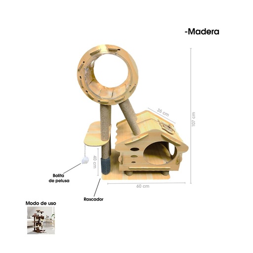 [2024-13295] RASCADERO PARA GATO CON CASA
