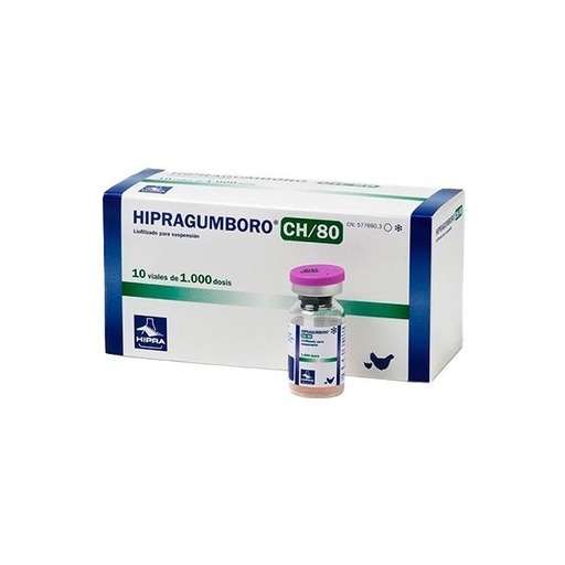 VACUNA HIPRA GUMBORO CH/80