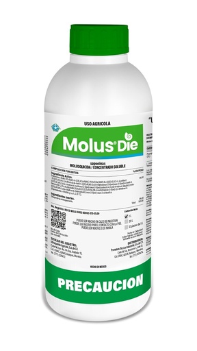 INSECTICIDA MOLUSQUICIDA MOLUS DIE 1 LITRO