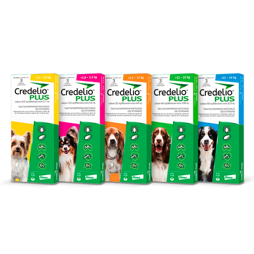 TABLETAS MASTICABLES ANTIPULGAS CREDELIO PLUS x 3 UNIDADES