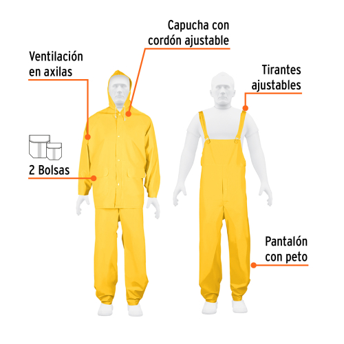 CONJUNTO IMPERMEABLE TRIPLE CAPA PARA FUMIGACION TRUPER EXPERT
