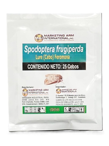 POLVO ATRAYENTE PARA MONITOREO DE INSECTOS x 25 CEBOS