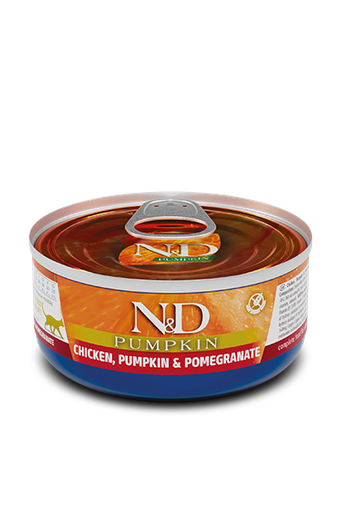 [2086] ALIMENTO HUMEDO PARA GATO EN LATA N&D CHICKEN, PUMPKIN AND POMEGRANATE 70 GRS