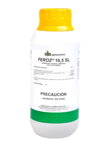 HERBICIDA FEROZ PICLORAM + 2,4D 16.5 SL
