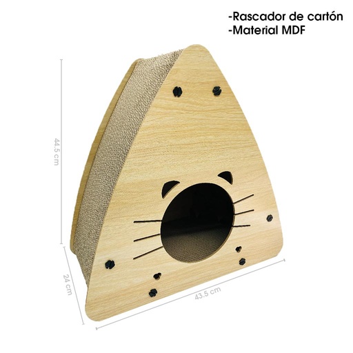 [2024-12441] RASCADOR CASA PARA GATO TRIANGULAR